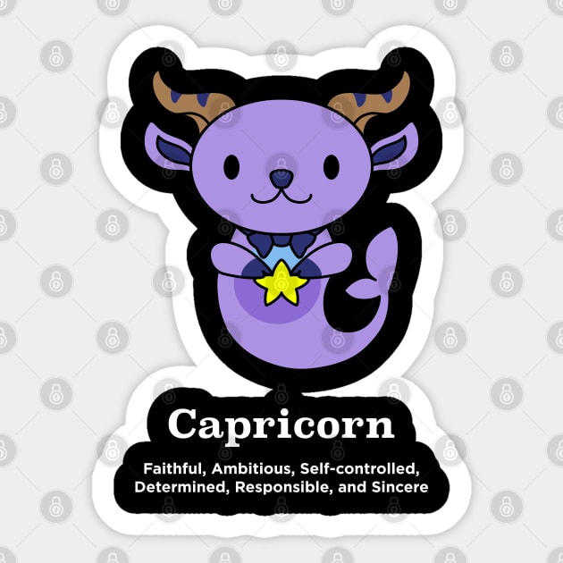 Capricorn Horoscope Zodiac Sign December January Birthday Sticker by TheBeardComic